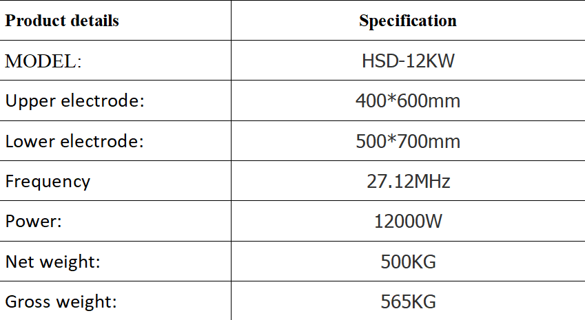 PVC Electric High Frequency Plastic Welding Machine 12000W 500kg