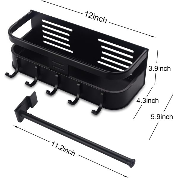 Integrated Hooks Griddle Grill Caddy for Blackstone Grills BBQ Tool Accessory Organizer