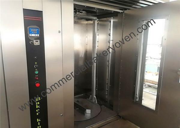1600kg Bakery Rotary Diesel Oven , Double Trolley Commercial Rotary Oven