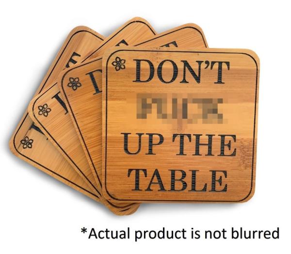 organic bamboo drink coaster set tin plate coaster with square shape for high quality and hot sell