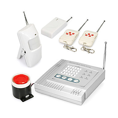 Wireless Control Home Alarm System (4 Guard Zones)