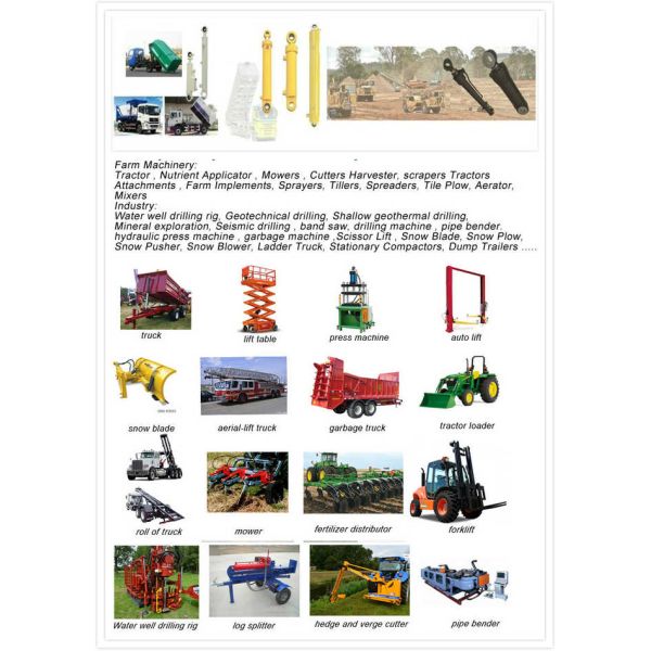 Dump Truck Hydraulic Cylinder 45# Steel Material , Double Rod Hydraulic Cylinder