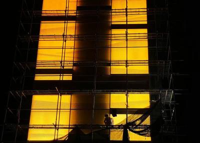 Backlit Printed Laminated Glass Facade Sentryglas Interlayer