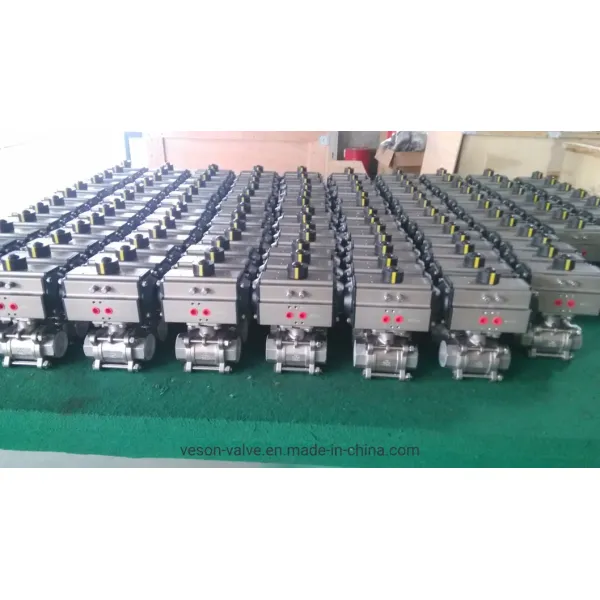 Pneumatic Butterfly Valve with Double-acting Cylinder Hard Anodized Aluminum Body Compliant with ISO5211 & DIN3337 Standards