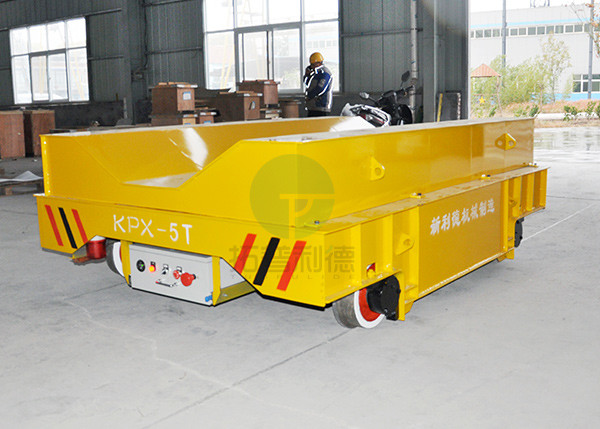1-300Ton Pipe Factory Transport Steerable Copper Coil Handling Vehicle Powered Drivable Transfer Cart With V-Deck