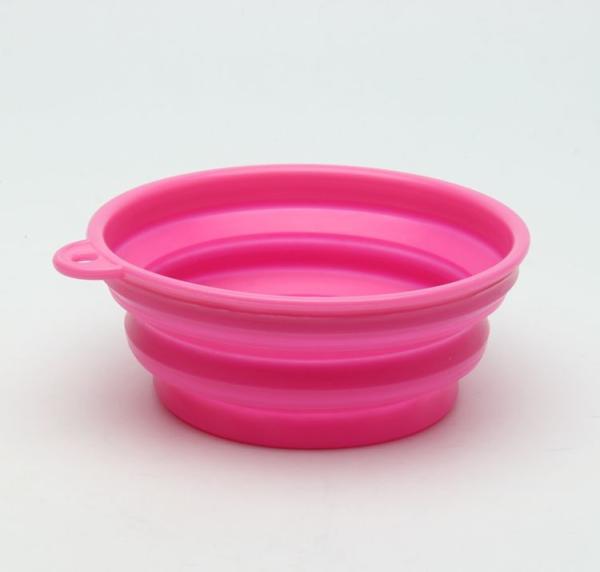 Durable Round Plastic Pet Bowls Reusable Silicone Cat Bowl OEM Service