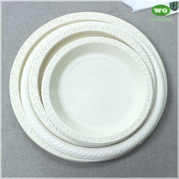 Biodegradable Corn Starch Plastic Plate 6 Inch,Easy Green Bioplastic Plate 7inch,High Quality Heavyduty 9 Inch Plate