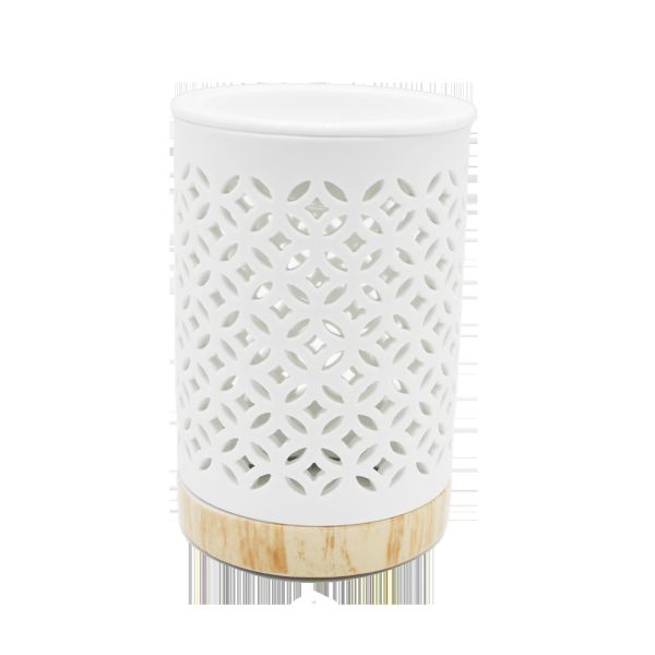 Wholesale  White Pottery Candle Holder  Wax Melt Burners  Customized Candle Holder Lovely  Ceramic Candle Holder