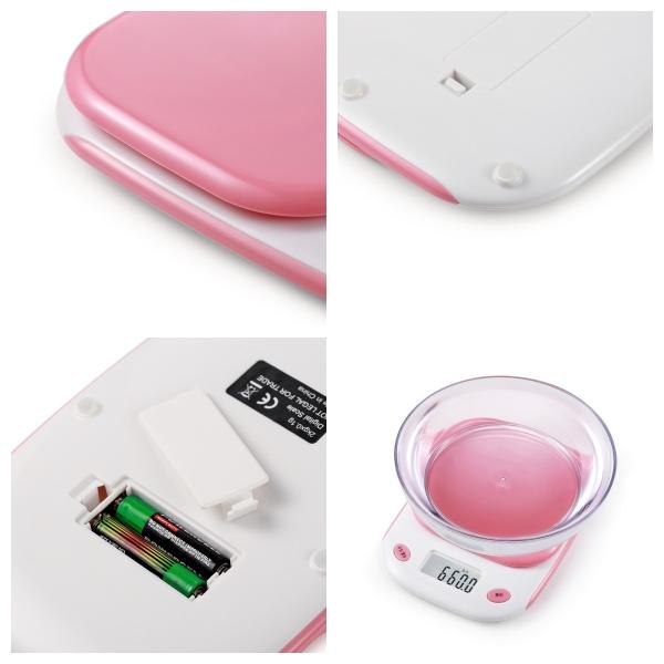 Balance de cuisine mini numérique de 3 kg/0,1 g avec couvercle en plastique ABS Smart Battery Food Balancing Machine