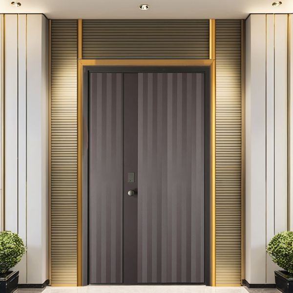 Modern Villa Security Door Anti Theft Finished Optional Doorbell