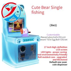 New Cute Bear Coin-Operated Game Machine With Screen Display Single Player