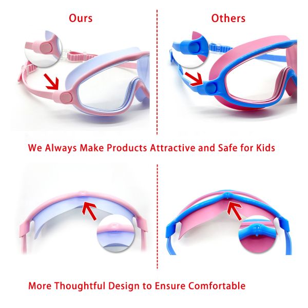 UV Protection Anti Fog Diving Goggles Kids Swimming Glasses