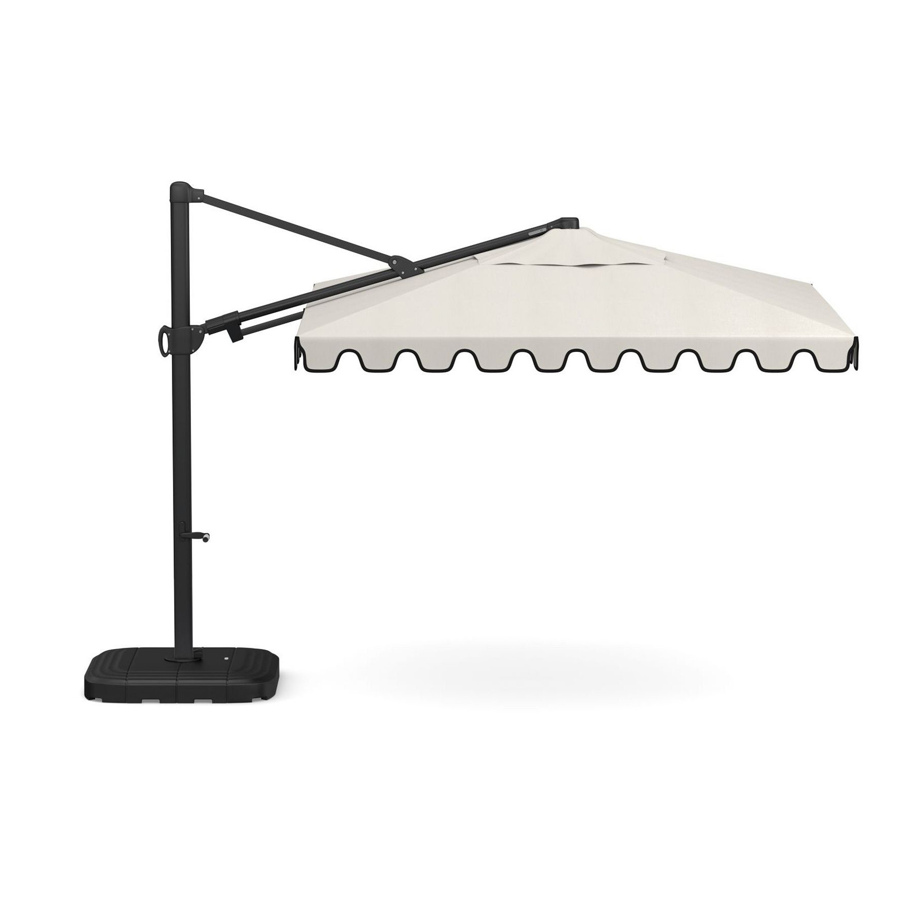 18 W x 103 H AJUNION Modern Aluminum Waterproof Parasol for Commercial Restaurant