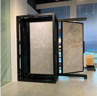 Customized Tile Display Stand Rotating Porcelain Ceramic Tile Display Rack With Handles