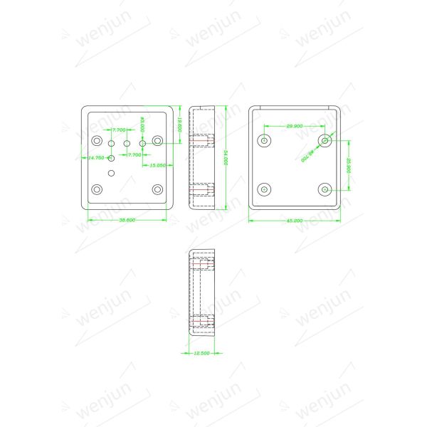 L'or a plaqué le logement d'Obd Obd2 de connecteur de Bent Pin Female OBD pour des outils de diagnostic