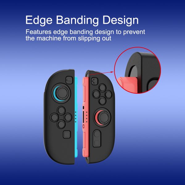 Full-Cover Silicone Case for Switch 2 360° Protection Secure & Comfortable Grip for Nintendo Switch 2 Joy-con Controller  with Side Protection Enhanced Fit & Comfort
