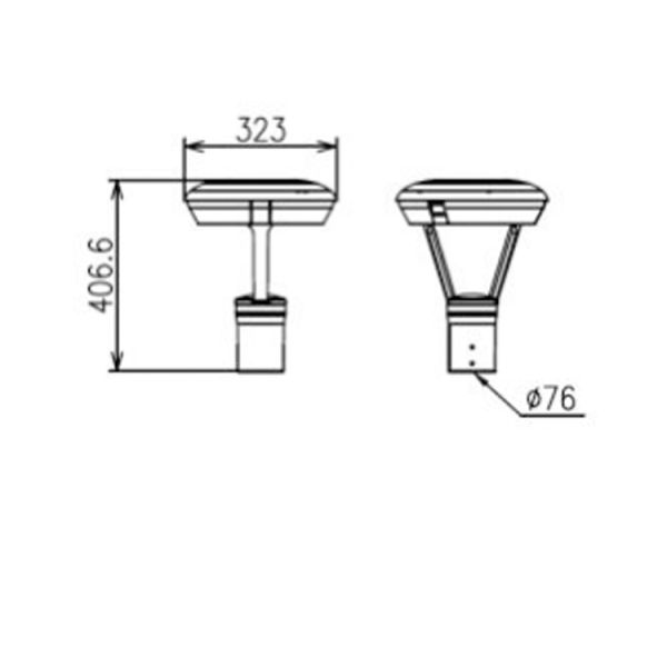 3900-19500мм светодиодный баллон газона проекции наводнительный свет для высокой яркости уличного светильника
