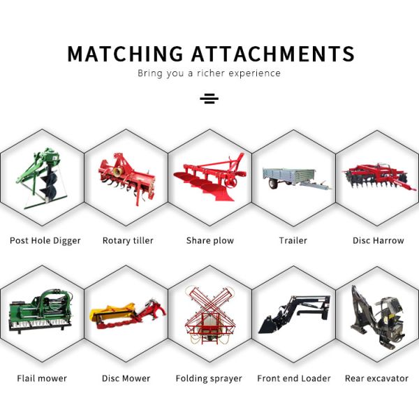 Hydraulic Steering Agricultural Farm Tractor 100HP 4x4 Mini Tractor