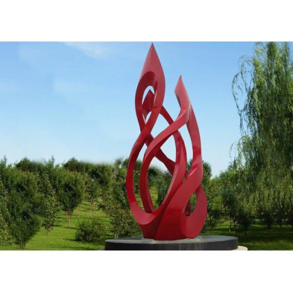 скульптура нержавеющей стали металла 5м большим на открытом воздухе покрашенная красным цветом