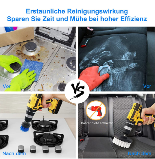 6pcs Power Drill Brush,electric brush for drill car bathroom clean