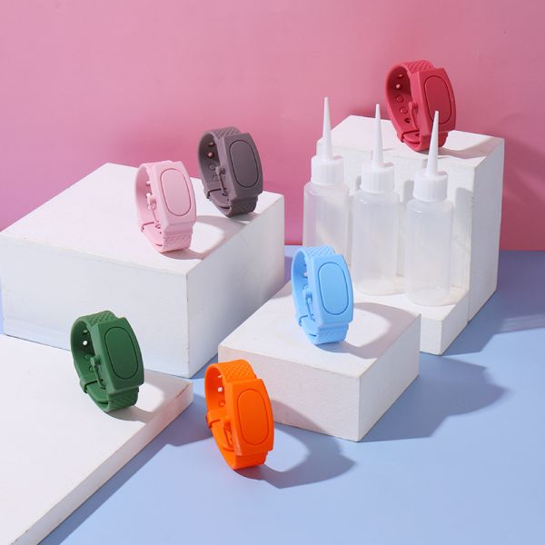 Silicone Hand Sanitizer Bracelet Dispenser Wristband Printing Technique