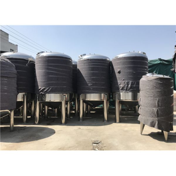 100L 8000L Capacity Juice Storage Tanks Blending Vat Mixing Vessel With Mixer
