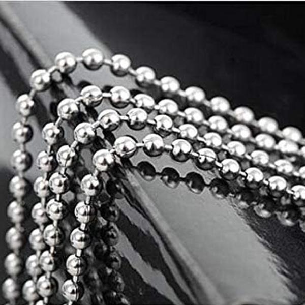 High Quality 2.4mm Metal Ball Chain Stainless Steel Ball Chain Dog Tag Chain
