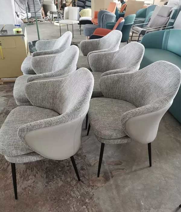 Ткань стульев столовой серии отдыха 80cm обитая современная серая