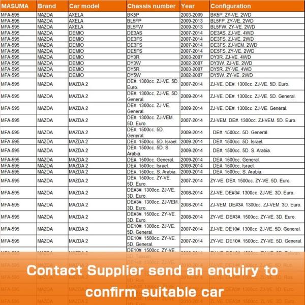 LA-420 MFA-595 MASUMA Automobile accessoires filtre à air Z622-13-Z40 ZJ01-13-Z40 ZJ01-13-Z40-9A Pour le MAZDA