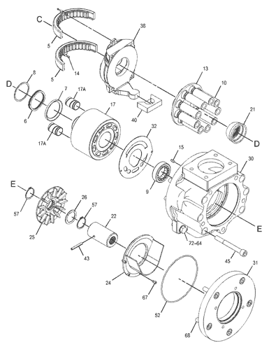 384-9434 384-9431 384-9432 cargador de ruedas de gato 993K 988H bomba de pistón bomba hidráulica bomba de émbolo bomba accionada por motor C32