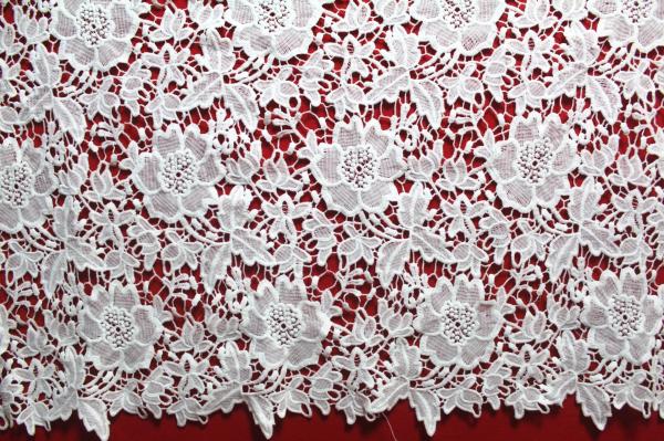 New dyeable lace fabric flower design black crochet cotton lace new design water soluble african fabrics
