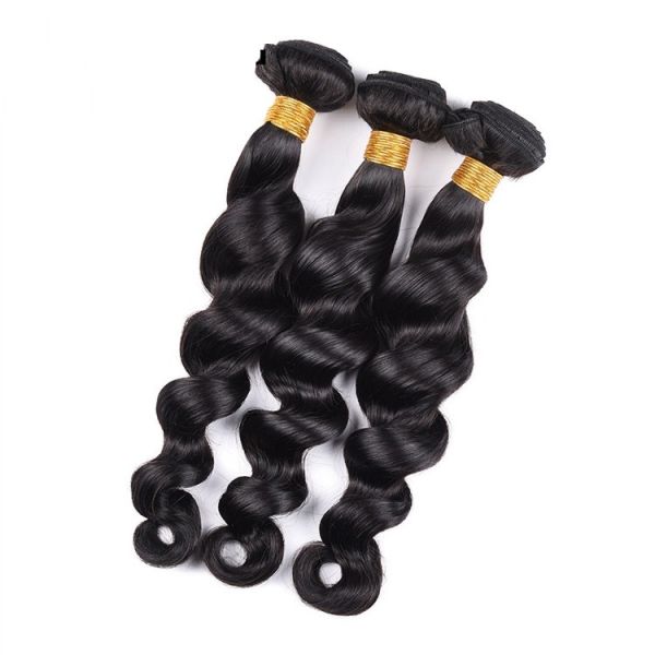 Brazilian Virgin Loose Wave Hair , Tangle Free Virgin Brazilian Remy Hair Bundles 