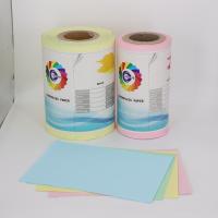 Rolo de papel Ncr não revestido de carbono para escritório Impressão azul cor 55GSM/50GSM/55GSM