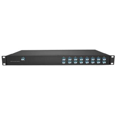 Performance supérieure 1U 19 pouces châssis double fibre 16CH DWDM MUX DEMUX LC/UPC avec le port EXP du moniteur