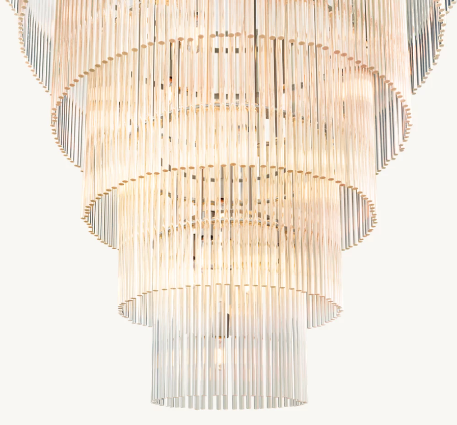 Круглая современная стеклянная люстра Amadeo Grand Chandelier 36
