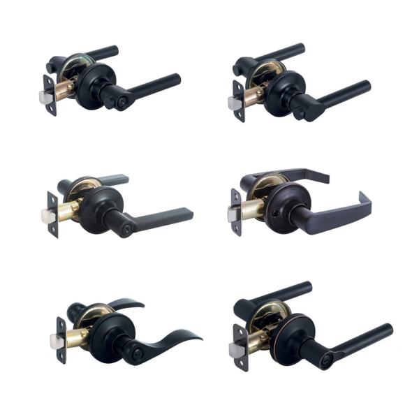 Zinc Alloy Door Locks Heavy Duty Triple Lever Locks Adjustable Plating Handle Locks Gate Door Locks With Key Door Handle