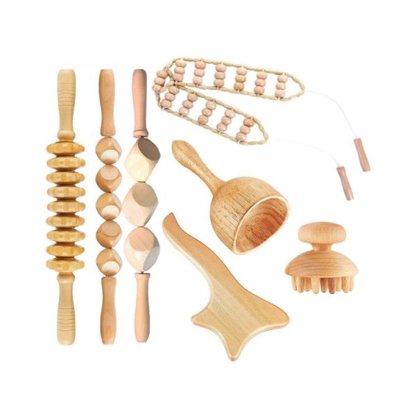 Outil de massage contre la cellulite - Thérapie du bois Drainage lymphatique Paddle Gua Sha Massage Thérapie des tissus mous