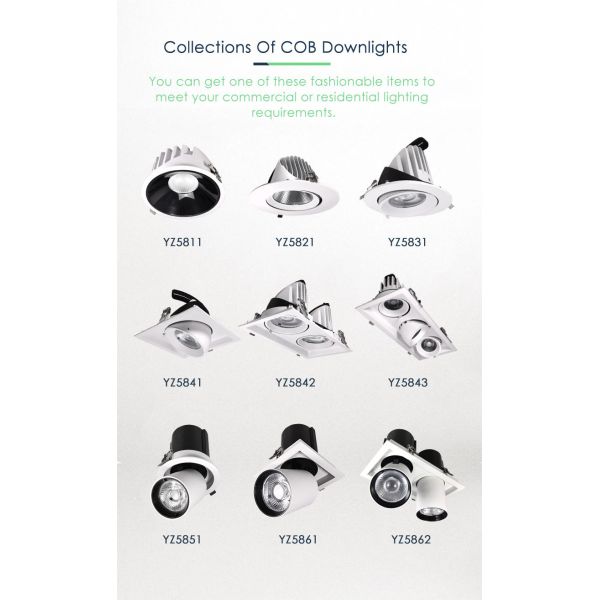 Embedded Led Anti Glare Downlight Hotel Living Room Office Spotlight