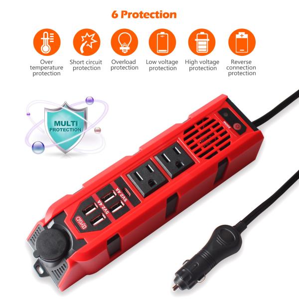 Cheap Price Car Inverter Charger Converter 12V To 110V Car Power Inverter Car Inverter 200W Dc 12V To Ac 1100V Portable
