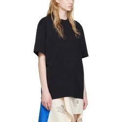                  100%Cotton Curved Hem Women′s Clothing T-Shir Print Pattern T-Shirt Oversize Tshirt Drop-Shoulder Graphic T-Shirts for Women             