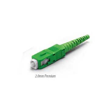2mm SC APC Connector , ISO9001 2.5mm Ferrule Single Mode SC Connector