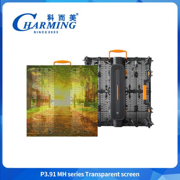 P3.91 MH Outdoor Flexível Publicidade LED Transparente Film Screen Vidro Video Mural Claros Super Thin LED Film Display LED