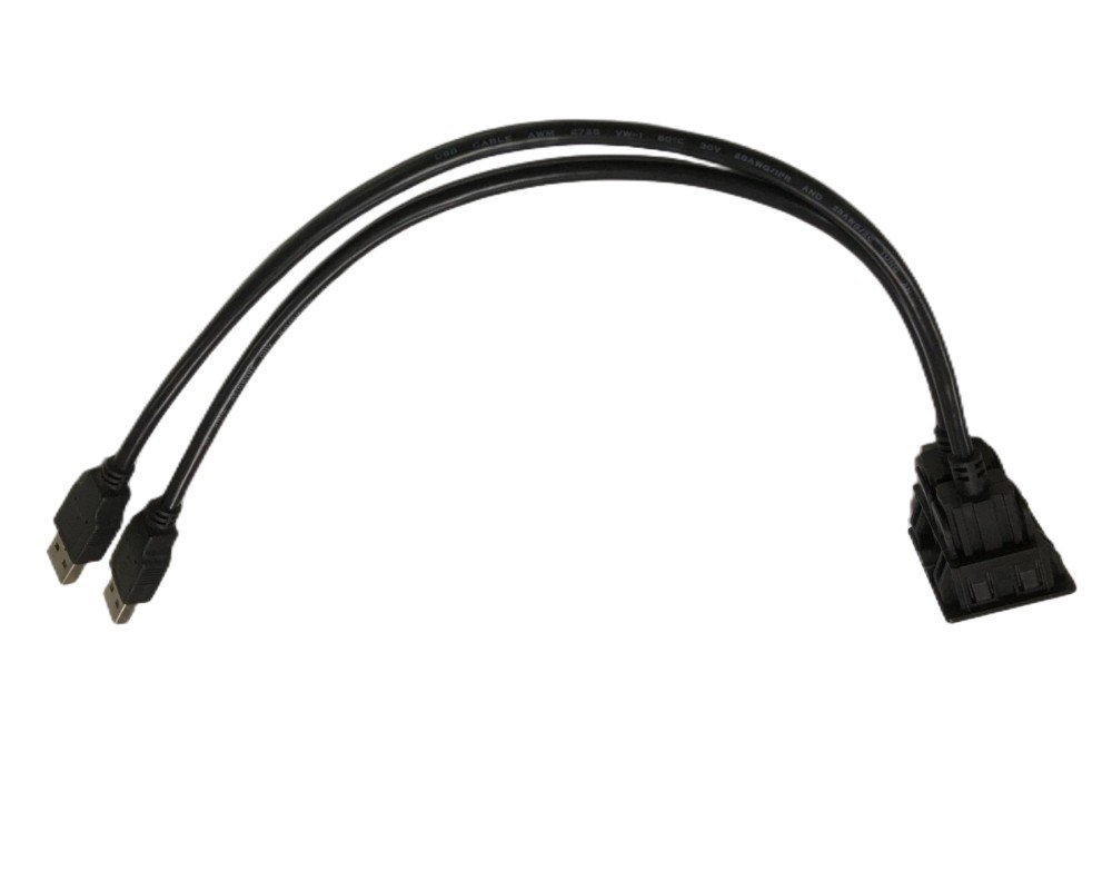 ODM кабельные проволоки две USB расширения кабеля автомобильной панели