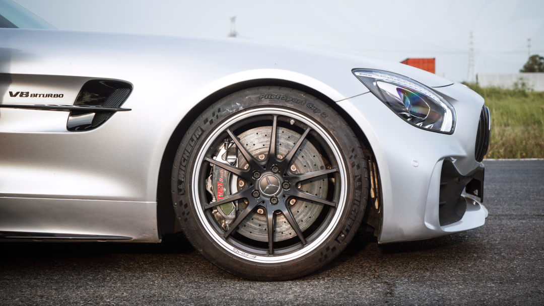 Frente de carreras de alto rendimiento freno 6 Calibre de pistón con SS Racing cerámica pastilla de freno para Mercedes-AMG original 20rim