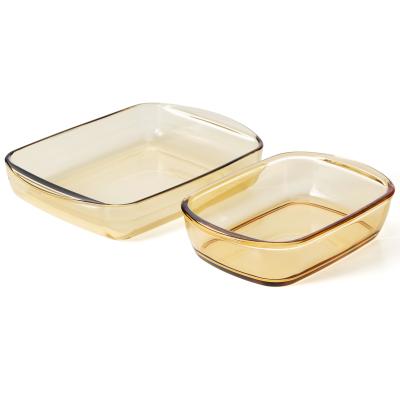 Glass Baking Dish Glass Baking Pan Amber Color Oven Microwave Dishwasher Safe