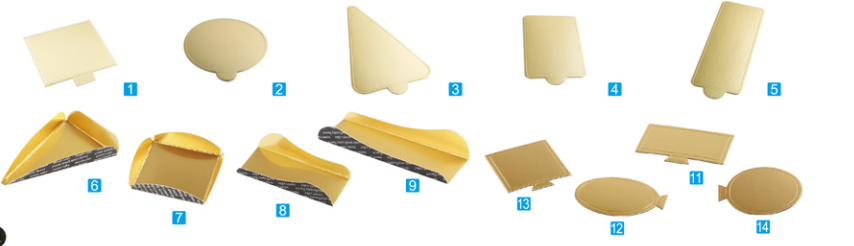 41 X 116mm Rectangle Cake Slice Display Board Oil Resistant