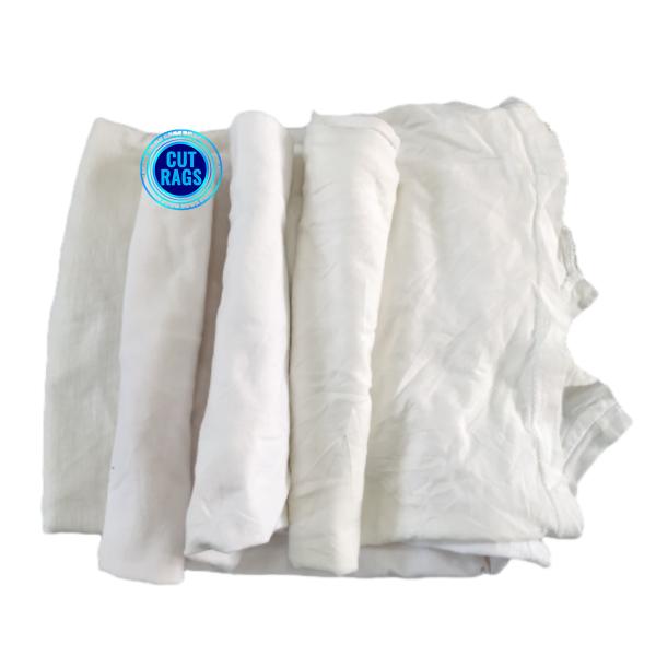 100 % cotton white t shirt waste cutting cotton clothes rags for cleaning clothes rags Rags in a Bag