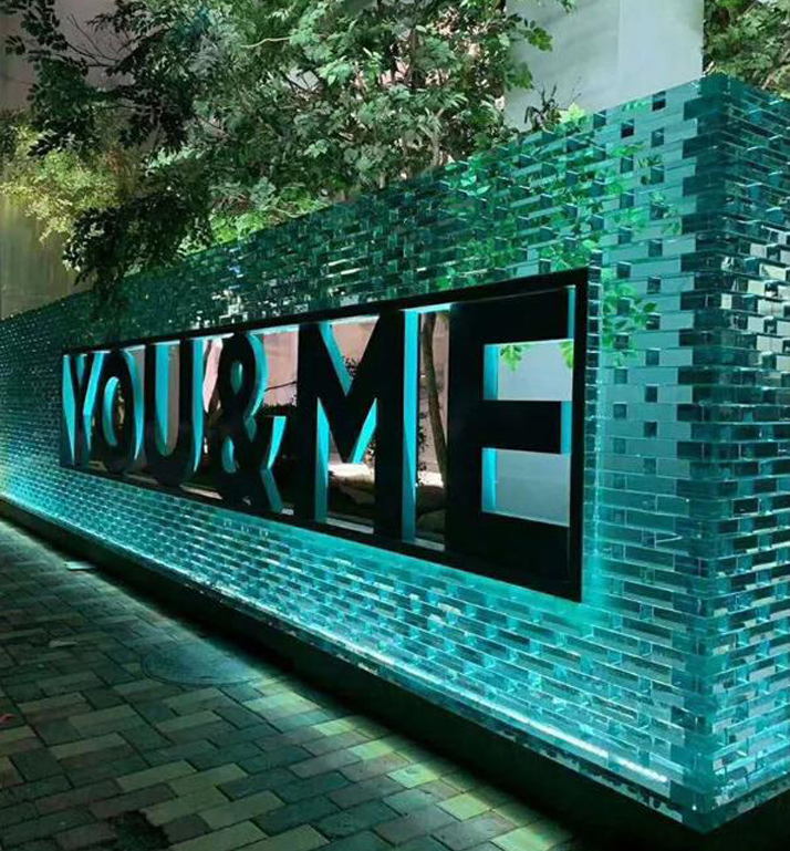 12 X 12 8x8x4 Crystal Fused Hot Melt Glass Blocks For House Wall