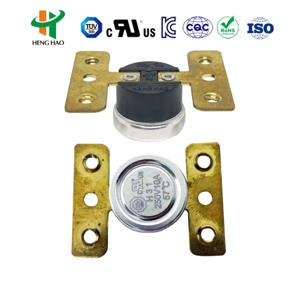 KSD301 Bimetallic Thermostat with 0~250℃ Temperature Range Normally Closed or Open Auto or Manual Reset Snap-action