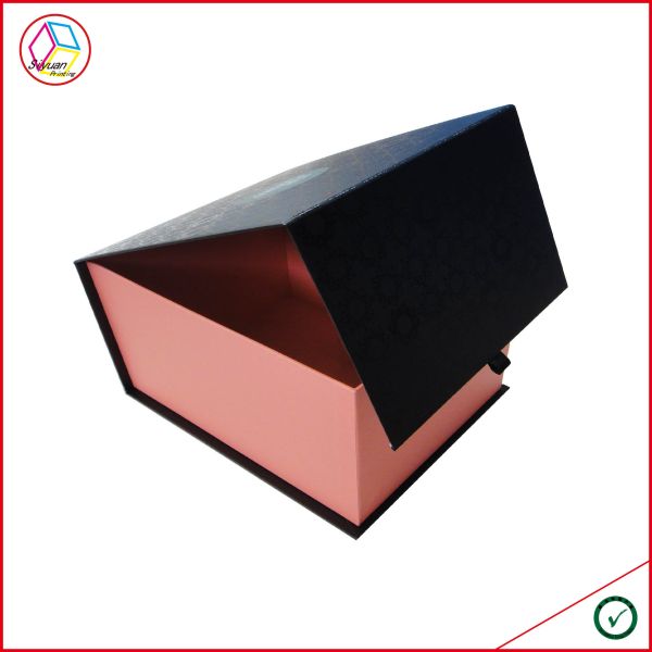 Custom Logo Four Pieces Magnetic Gift Box With Satin Ribbon